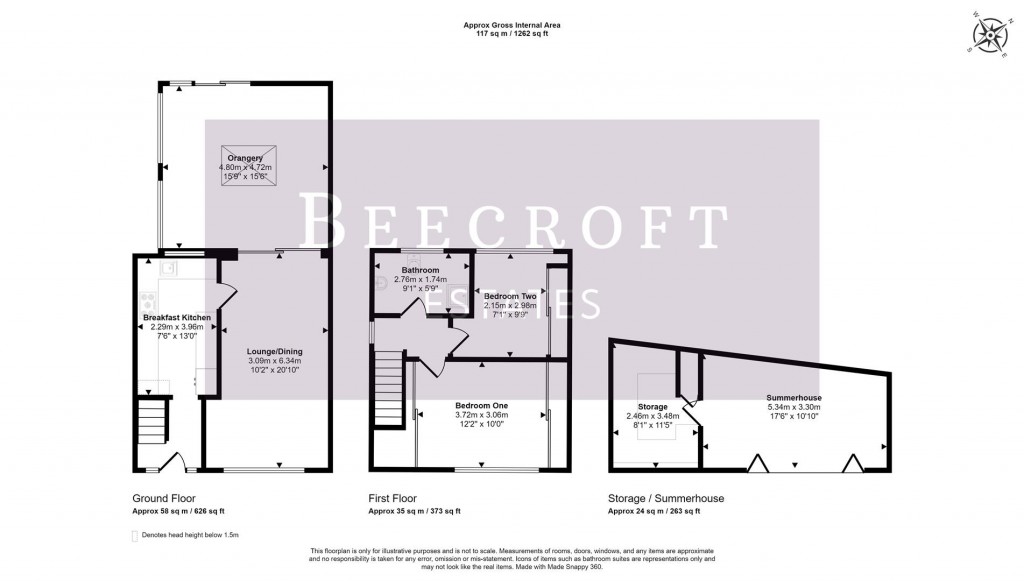 Floorplans For Southfield Crescent, Thurnscoe, Rotherham