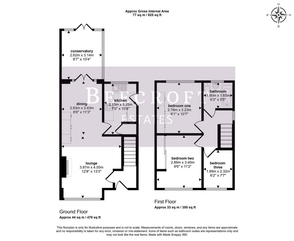 Floorplans For Wood Walk, Wombwell, BARNSLEY