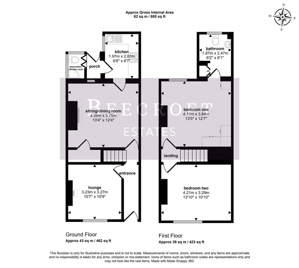 Floorplans For Edward Street, Darfield, Barnsley