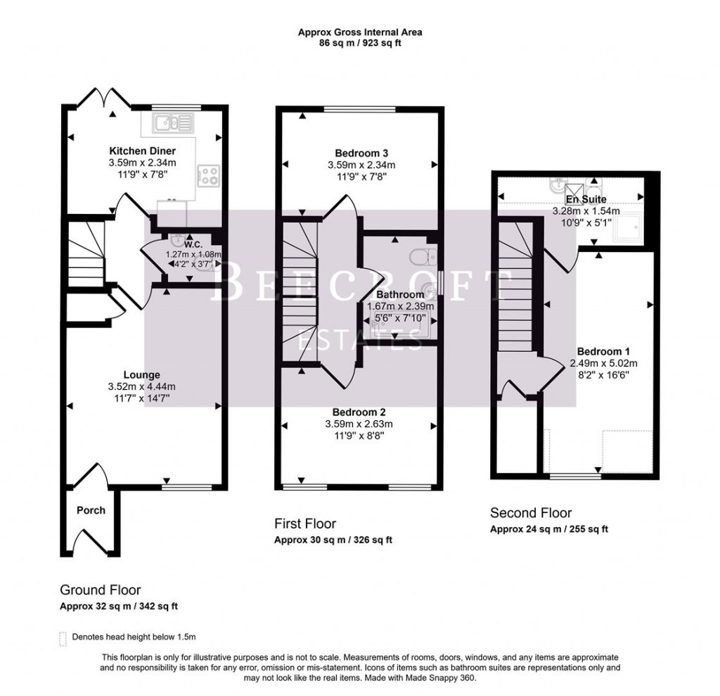 Floorplans For Lundhill Drive, Wombwell, Barnsley