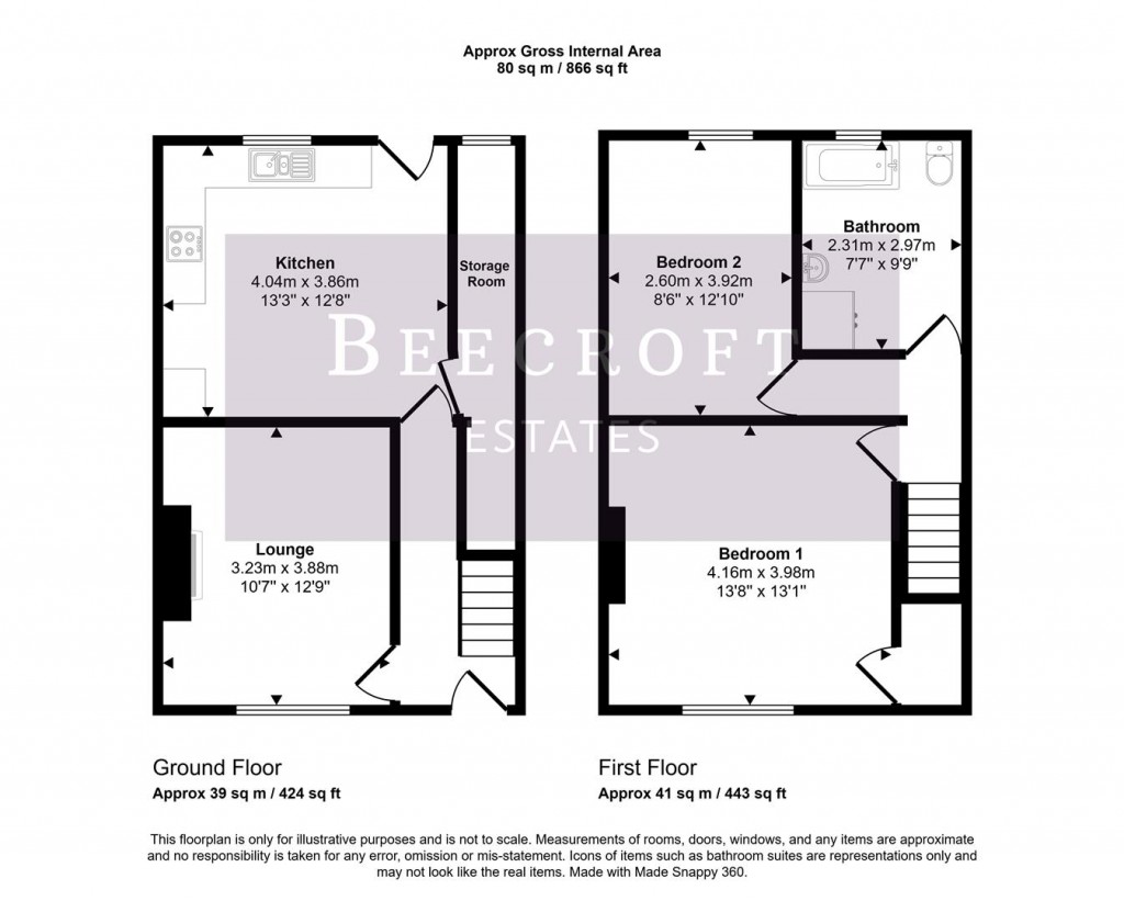 Floorplans For Stonyford Road, Wombwell, BARNSLEY