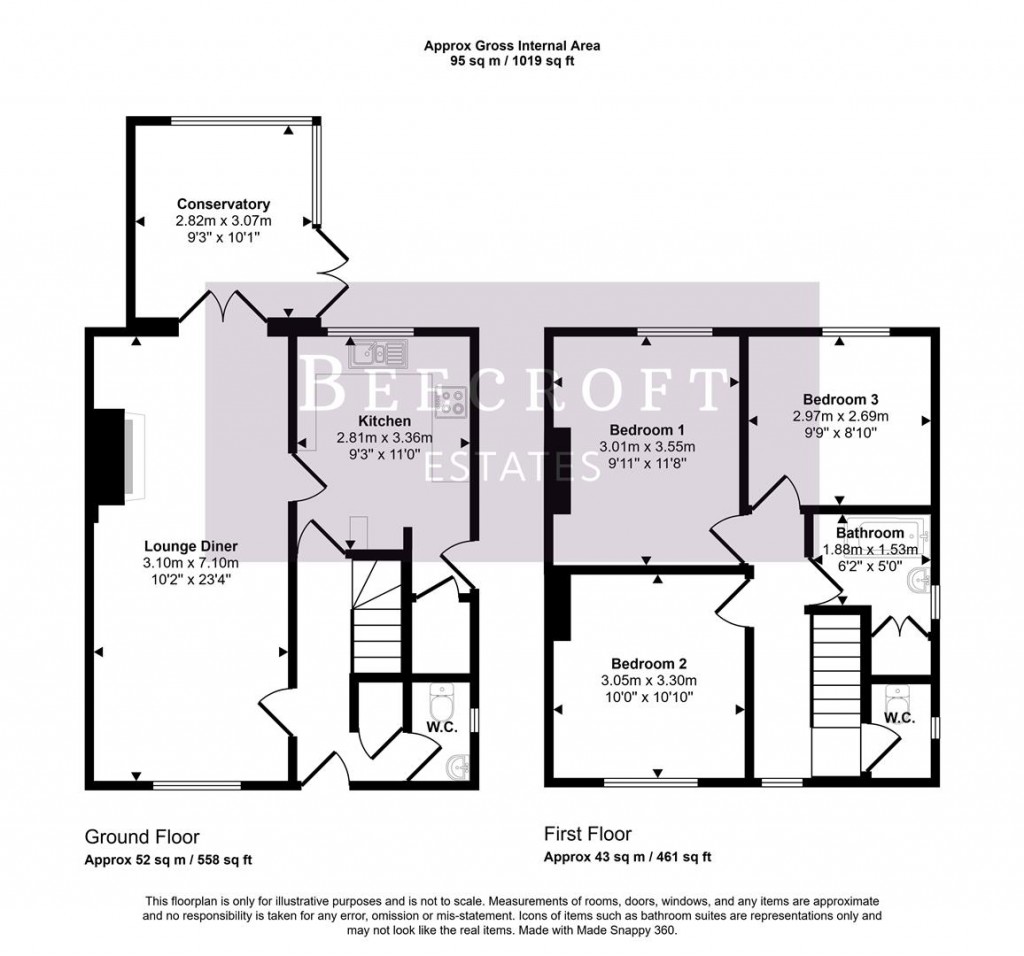 Floorplans For Pontefract Road, Brampton, Barnsley