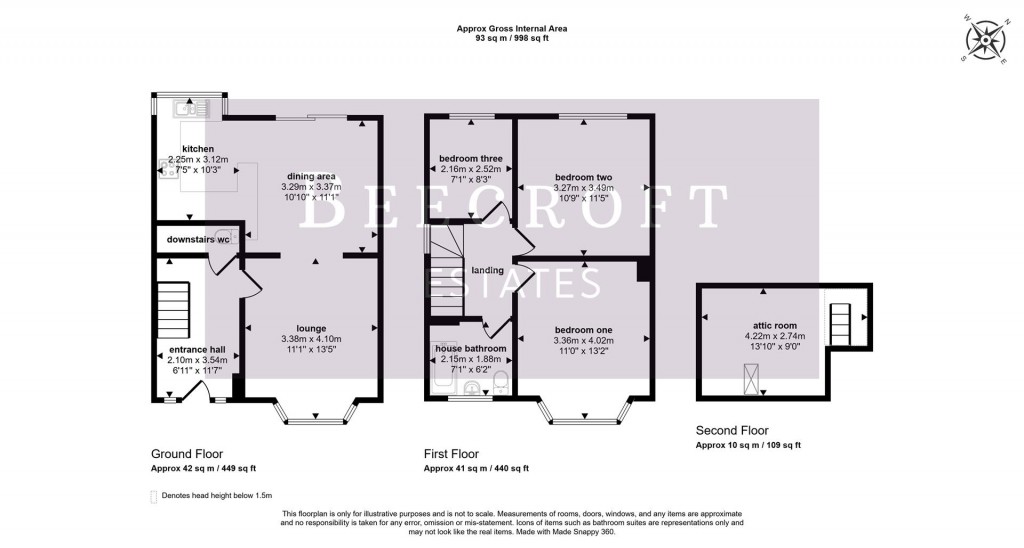 Floorplans For Clayton Lane, Thurnscoe, Rotherham
