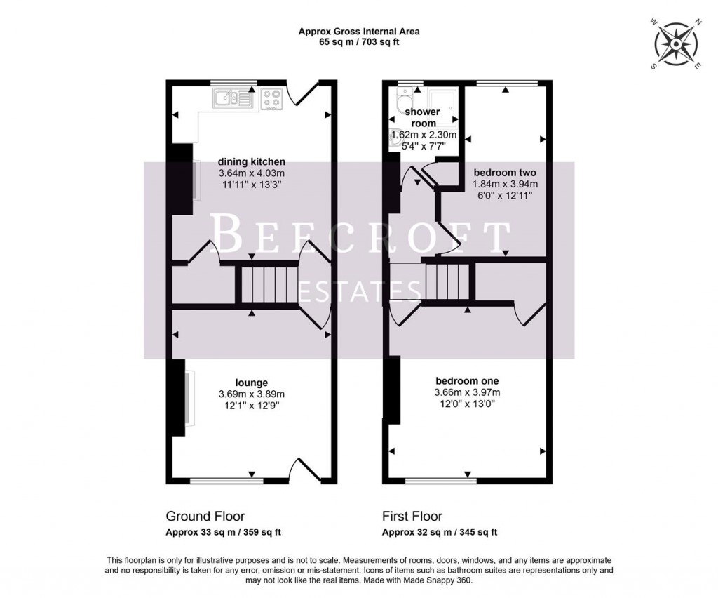 Floorplans For Cemetery Road, Hemingfield, Barnsley