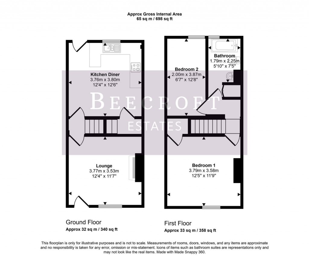 Floorplans For Hoober Street, Wath-Upon-Dearne, Rotherham
