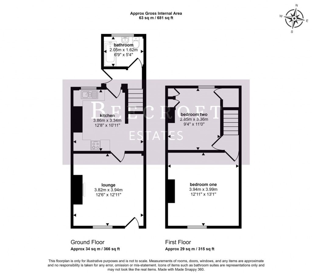 Floorplans For Hough Lane, Wombwell, Barnsley