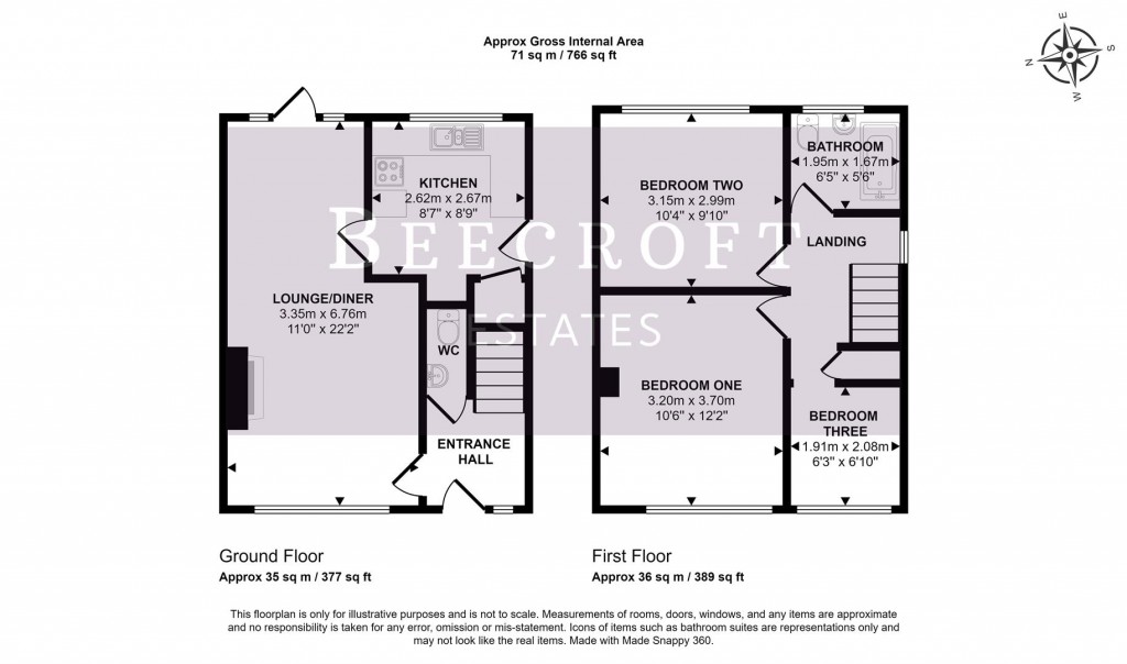 Floorplans For Roy Kilner Road, Wombwell, Barnsley