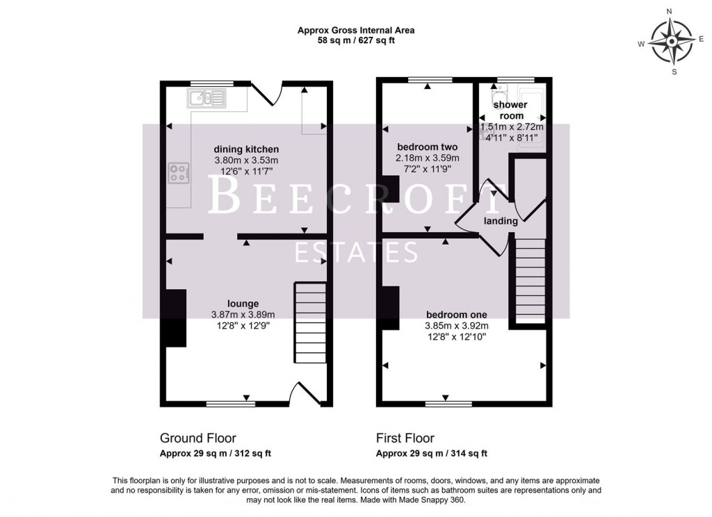 Floorplans For Main Street, Goldthorpe, Rotherham