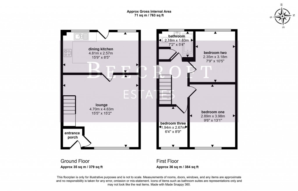 Floorplans For Baslow Crescent, Dodworth, Barnsley
