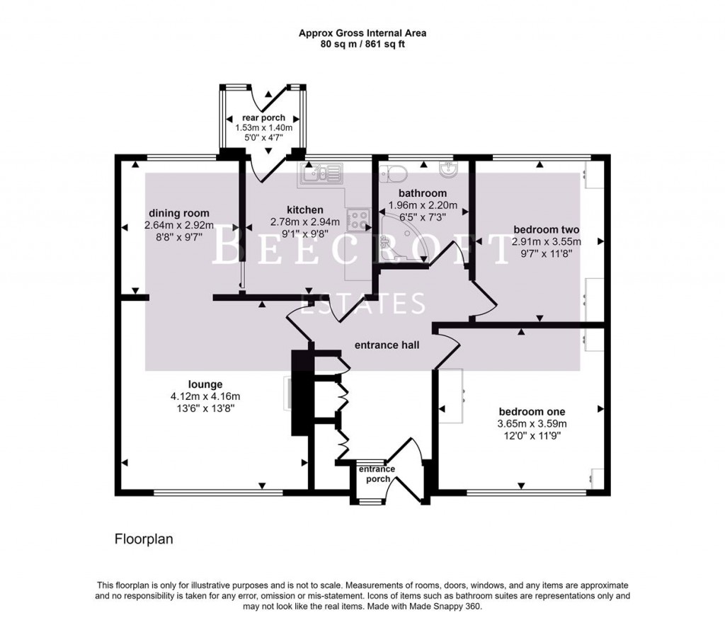 Floorplans For Cemetery Road, Hemingfield, Barnsley