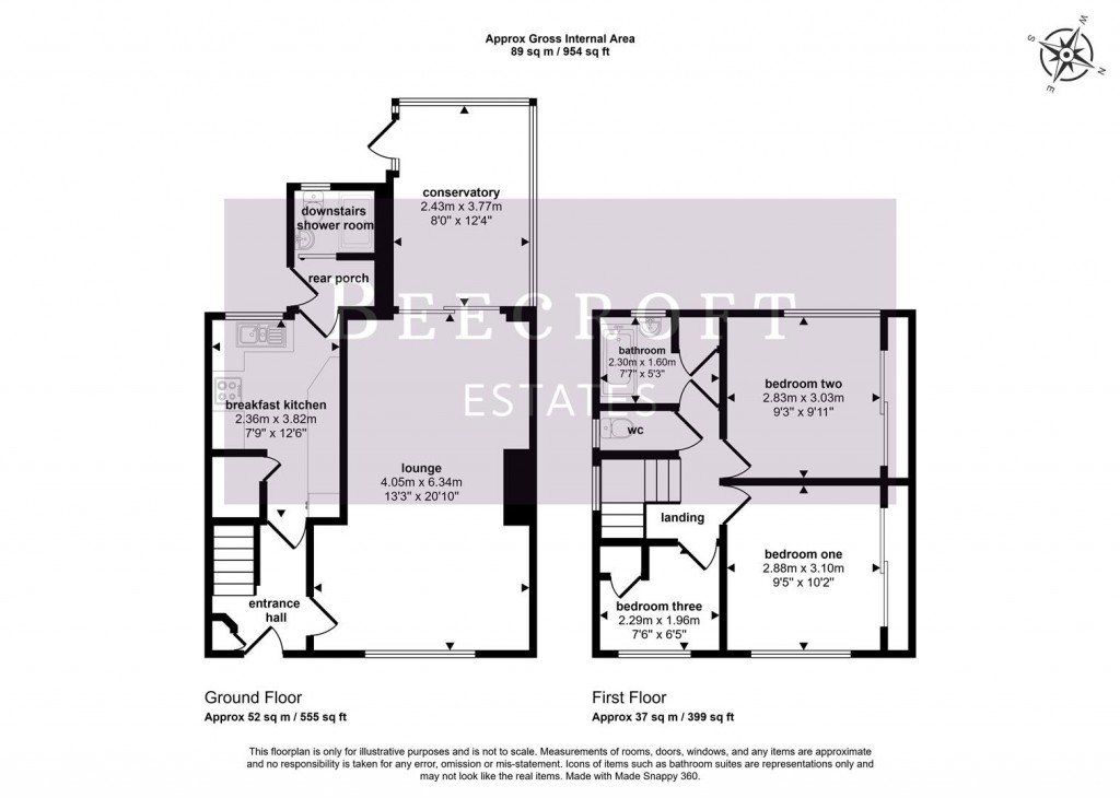 Floorplans For Cresswell Road, Swinton, Mexborough
