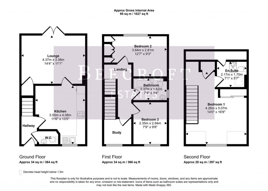 Floorplans For Acorn Avenue, Thurnscoe, Rotherham