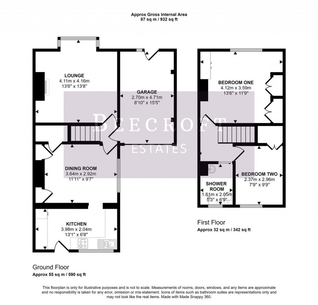Floorplans For Blackburn Lane, Worsbrough, Barnsley