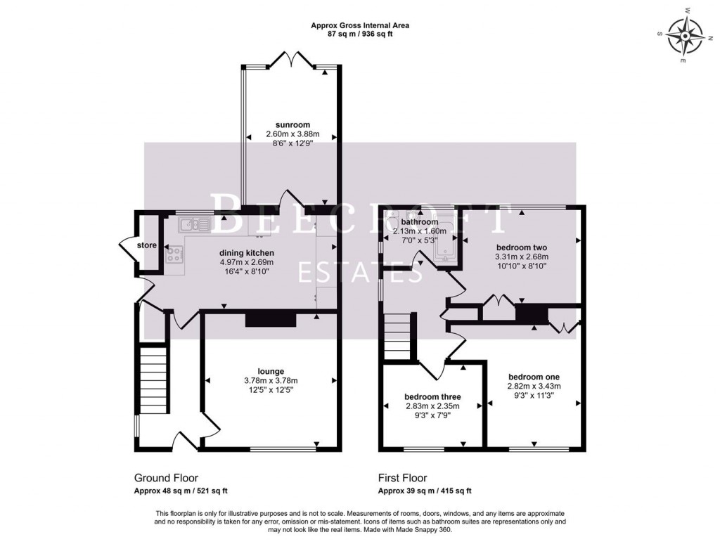Floorplans For Rose Grove, Wombwell, Barnsley