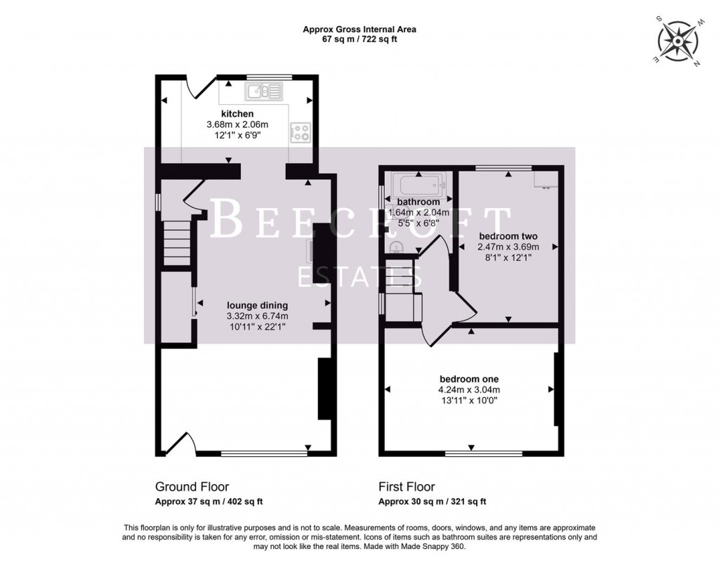 Floorplans For 23 Coronation Street, Darfield