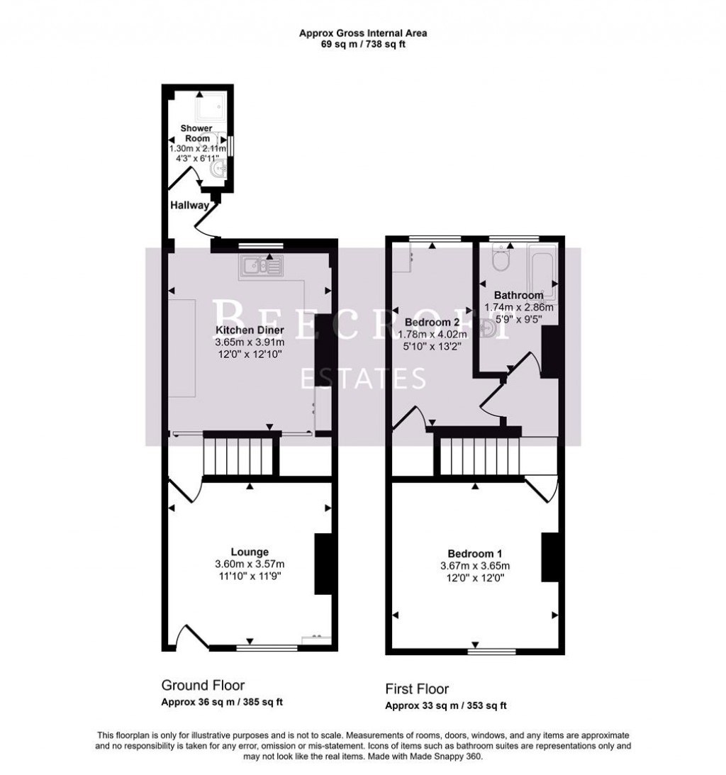 Floorplans For Albert Road, Goldthorpe, Rotherham