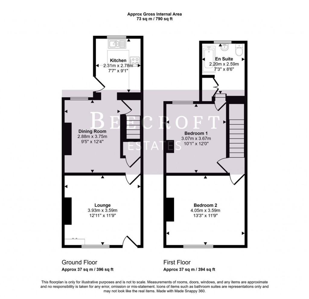 Floorplans For Orchard Street, Goldthorpe, Rotherham