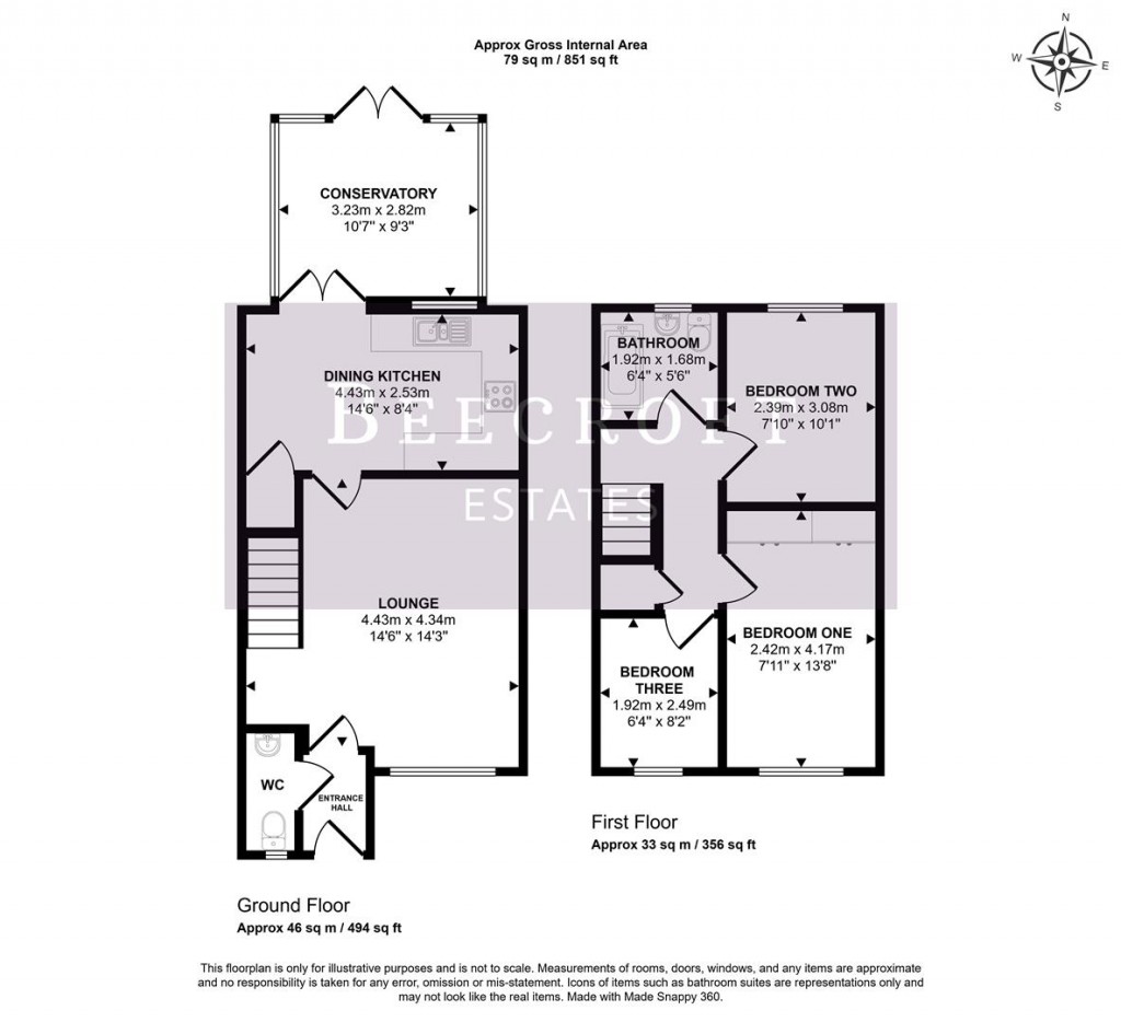Floorplans For Fernhall Croft, Wombwell, Barnsley