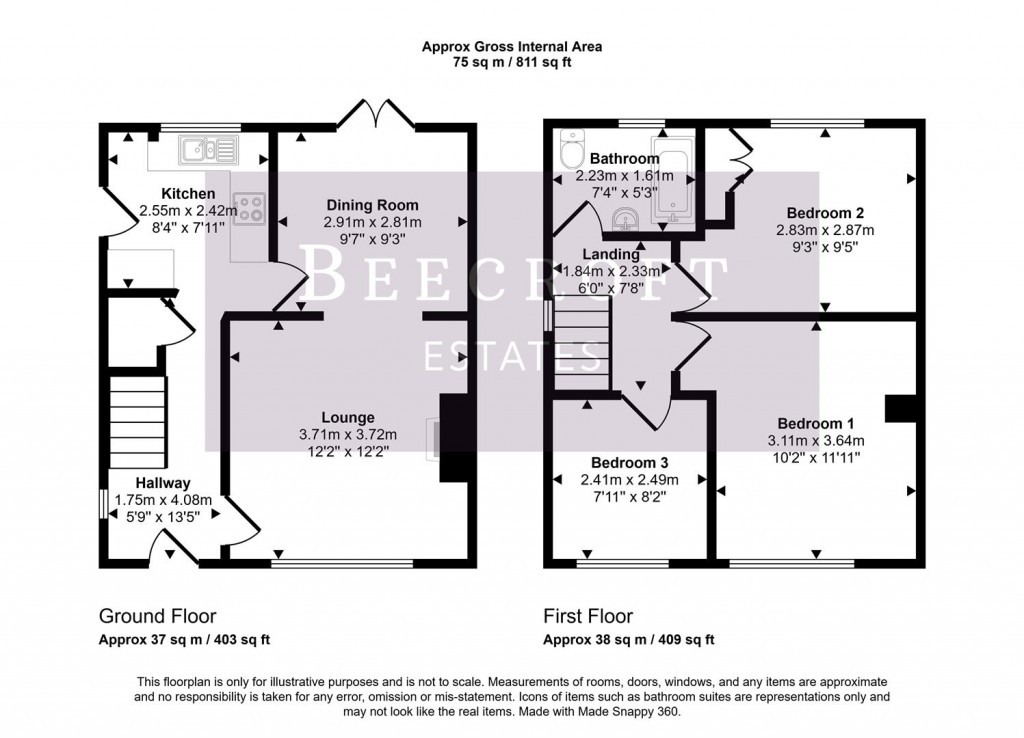 Floorplans For Burns Way, Wath-Upon-Dearne, Rotherham