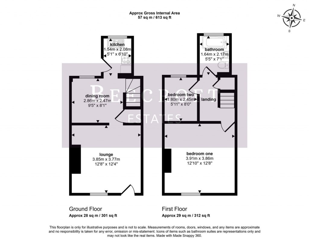 Floorplans For Myrtle Road, Wombwell, Barnsley