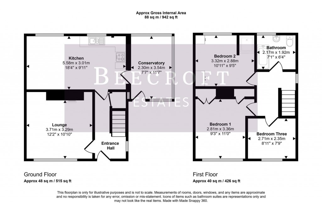 Floorplans For Turners Close, Jump, Barnsley