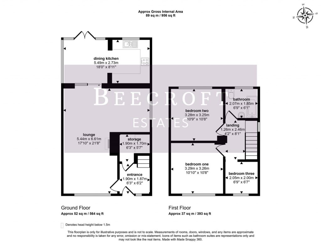 Floorplans For Dove Road, Wombwell, Barnsley