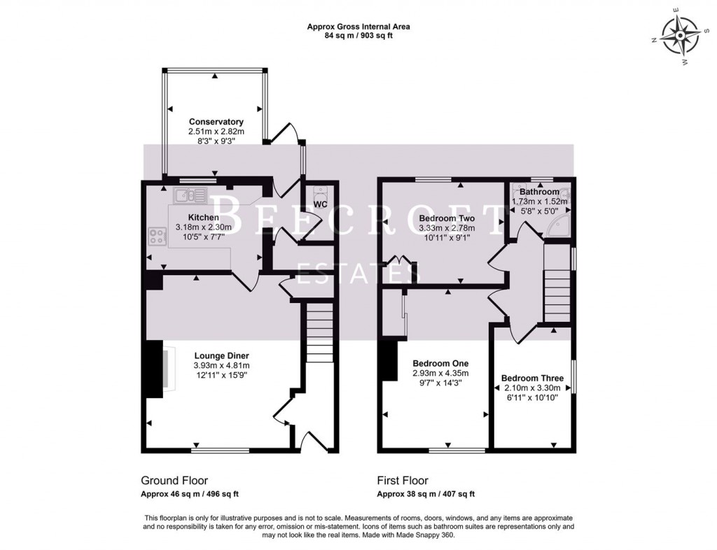Floorplans For Woodhall Road, Darfield, Barnsley