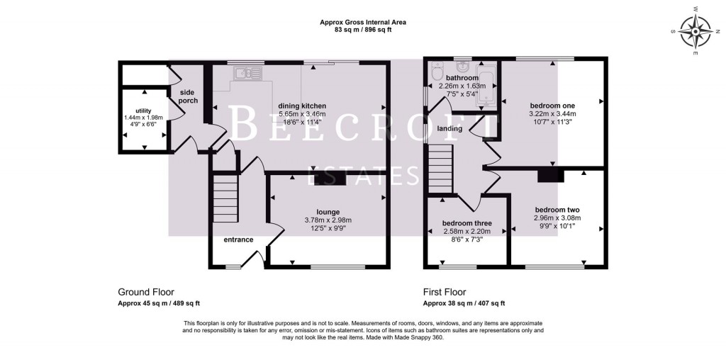 Floorplans For Whinside Crescent, Thurnscoe, Rotherham