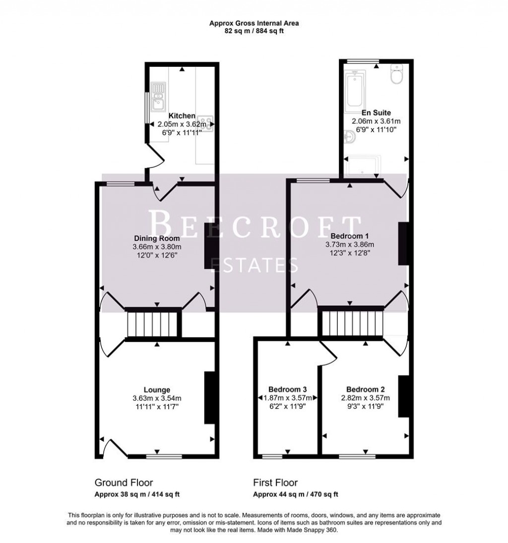 Floorplans For Frederick Street, Mexborough