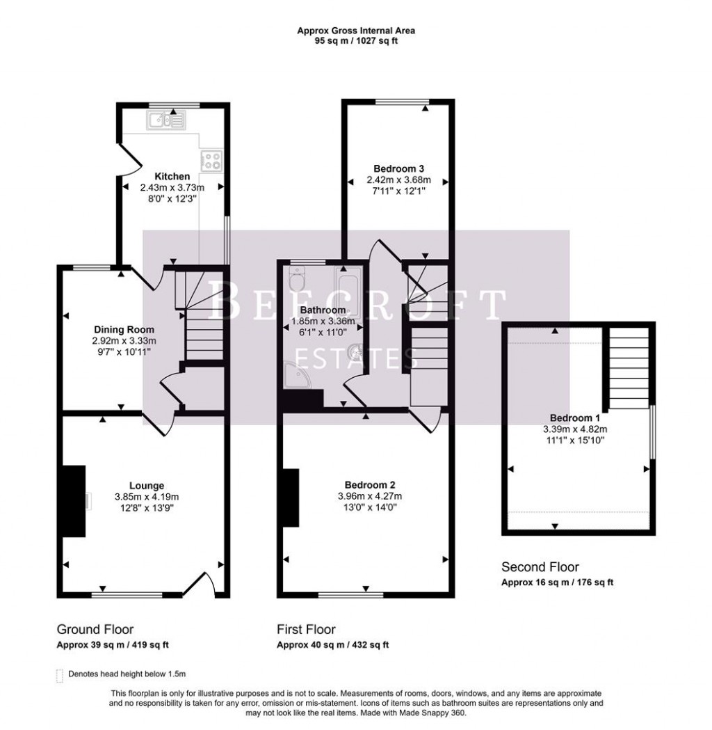Floorplans For George Street, Wombwell, BARNSLEY
