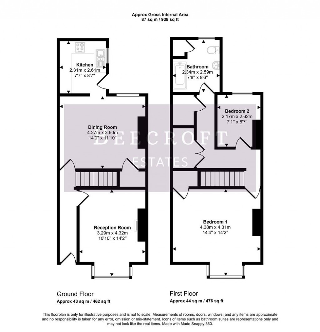 Floorplans For Park Street, Wombwell, Barnsley