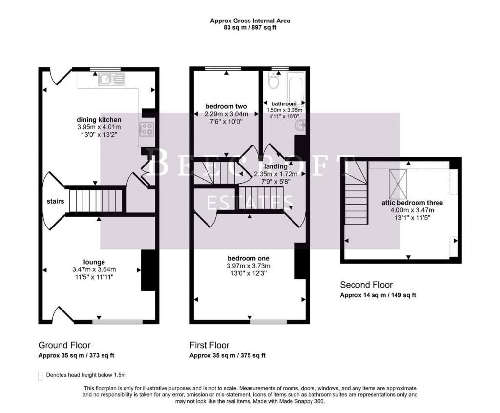 Floorplans For Prince Arthur Street, BARNSLEY