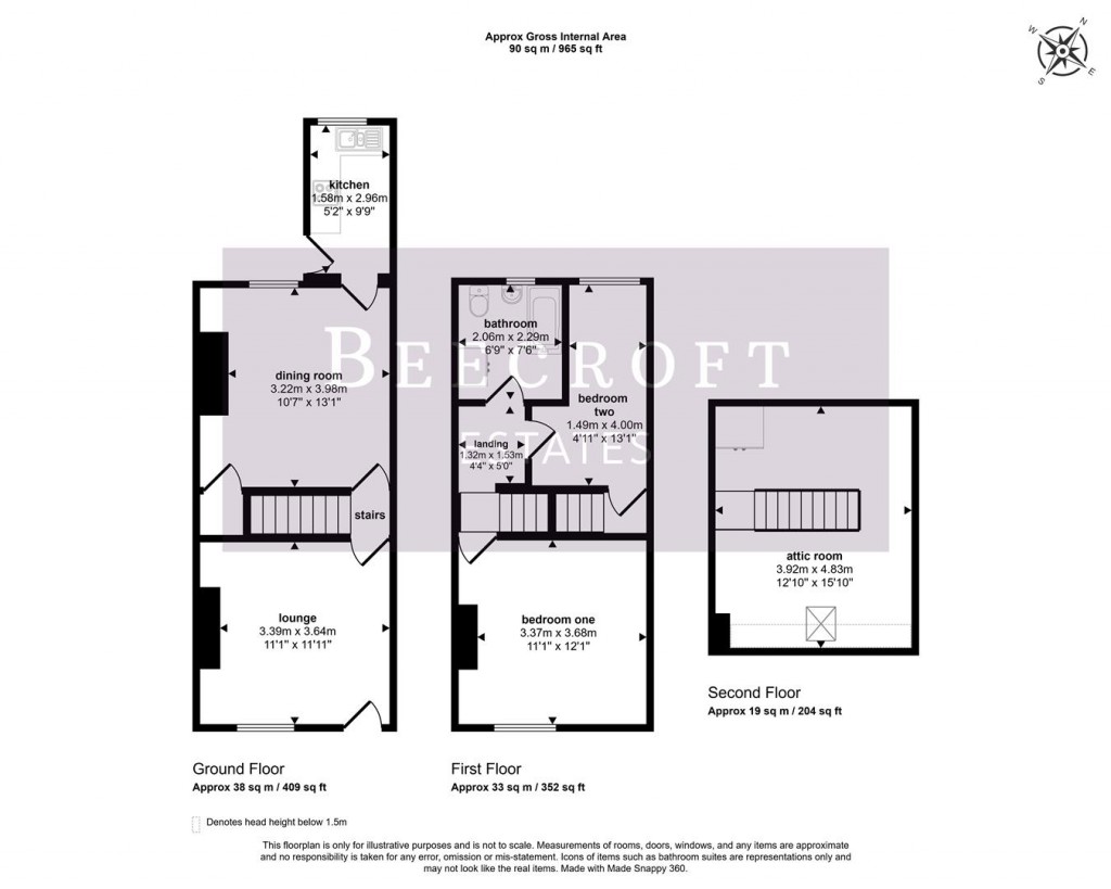 Floorplans For North Cliff Road, Conisbrough, Doncaster