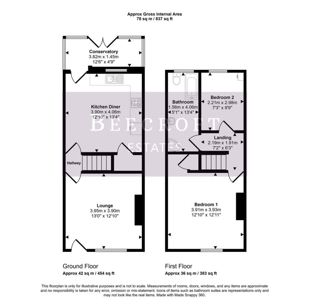 Floorplans For 303 Hough Lane, Wombwell