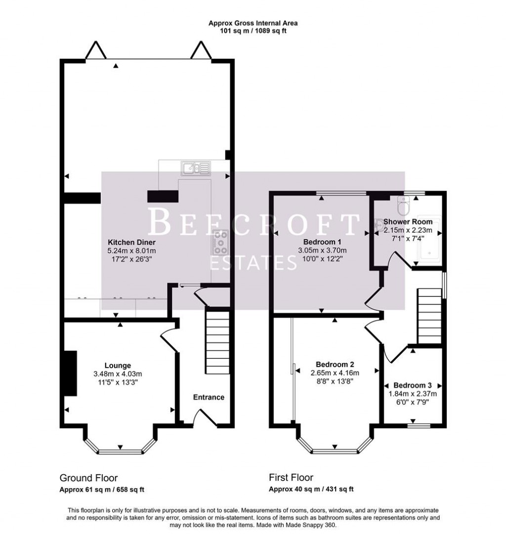 Floorplans For Lundhill Road, Wombwell, BARNSLEY