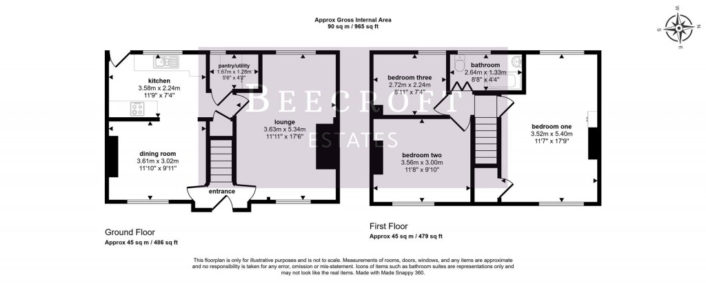 Floorplans For Pleasant Avenue, Great Houghton, Barnsley