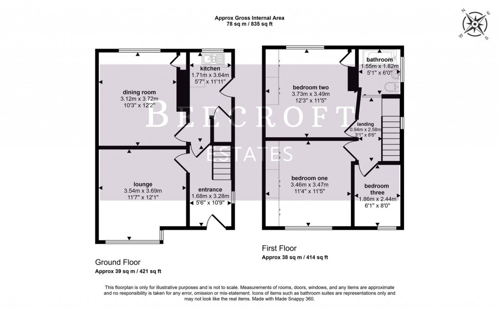 Floorplans For Wilson Street, Wombwell, Barnsley