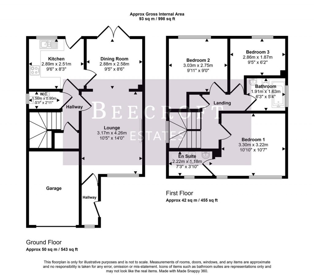 Floorplans For Loscoe Grove, Goldthorpe, Rotherham