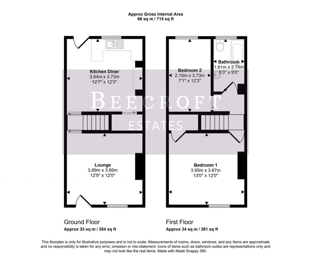 Floorplans For Blythe Street, Wombwell