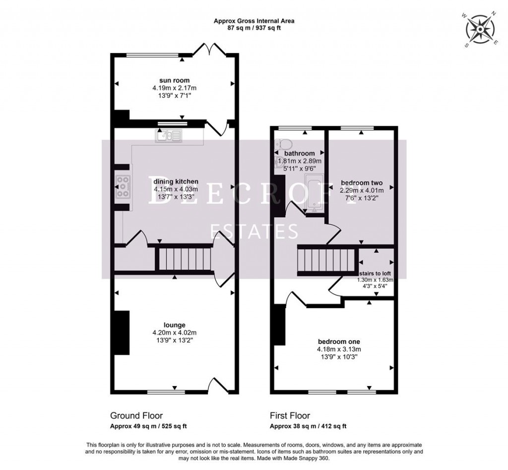 Floorplans For Summer Lane, Wombwell, BARNSLEY