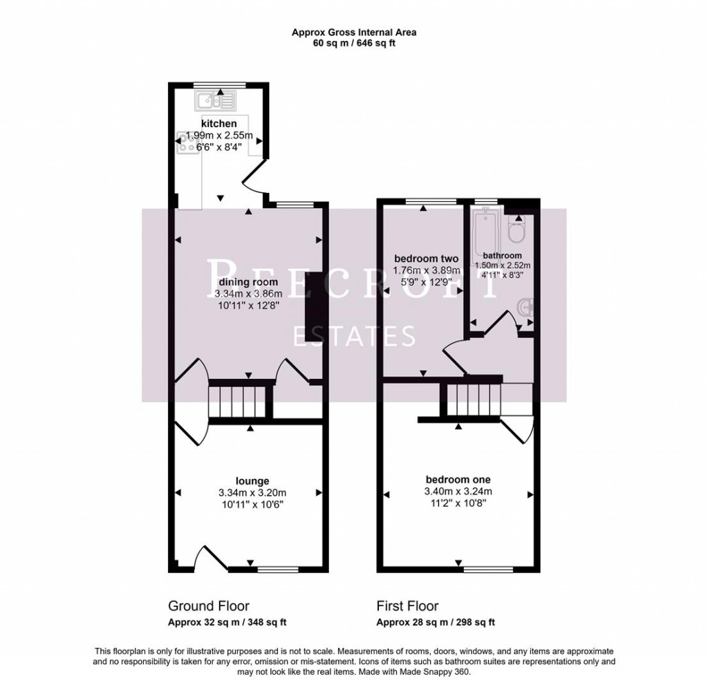 Floorplans For Chapel Street, Hoyland, Barnsley