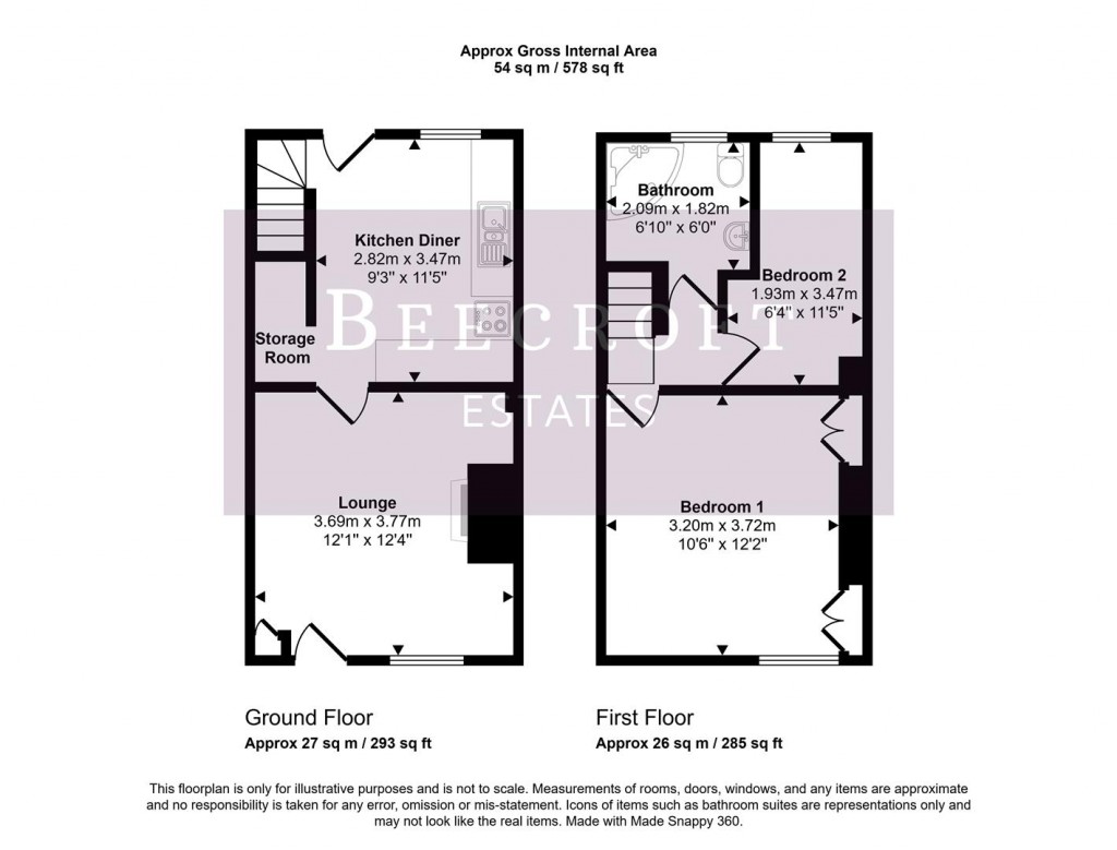 Floorplans For Cliff Road, Darfield