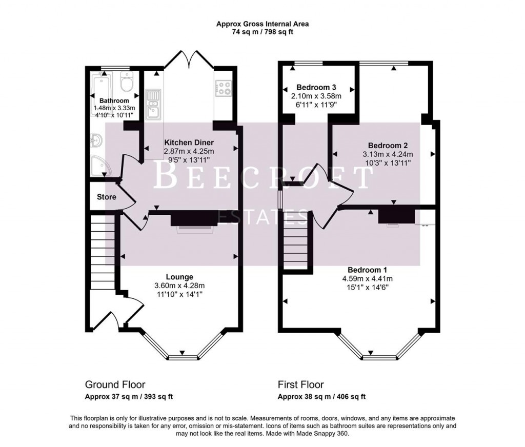 Floorplans For Barnsley Road, Darfield, Barnsley