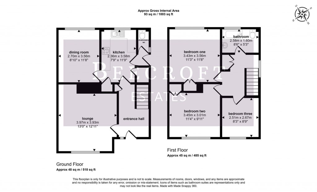 Floorplans For Bondfield Crescent, Wombwell, Barnsley