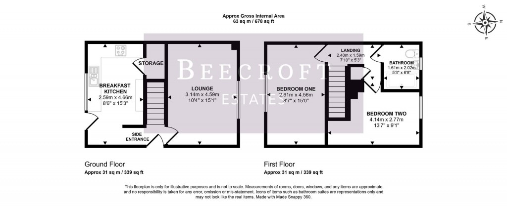 Floorplans For Orchard Way, Thurnscoe, Rotherham