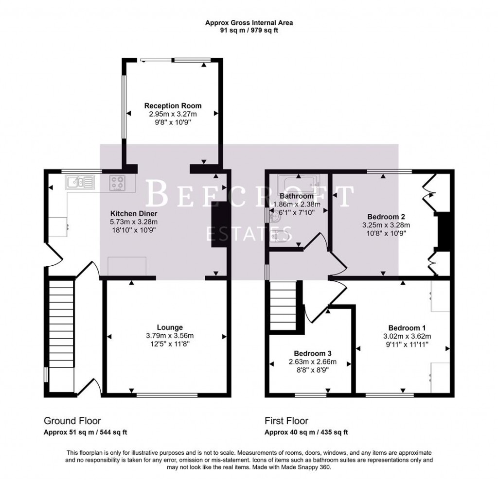 Floorplans For Lilac Crescent, Hoyland, Barnsley
