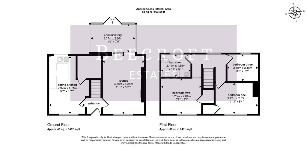 Floorplans For Deightonby Street, Thurnscoe, Rotherham