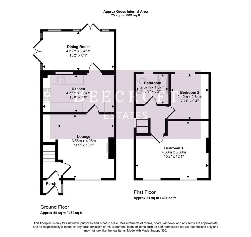 Floorplans For Park Close, Staincross, Barnsley