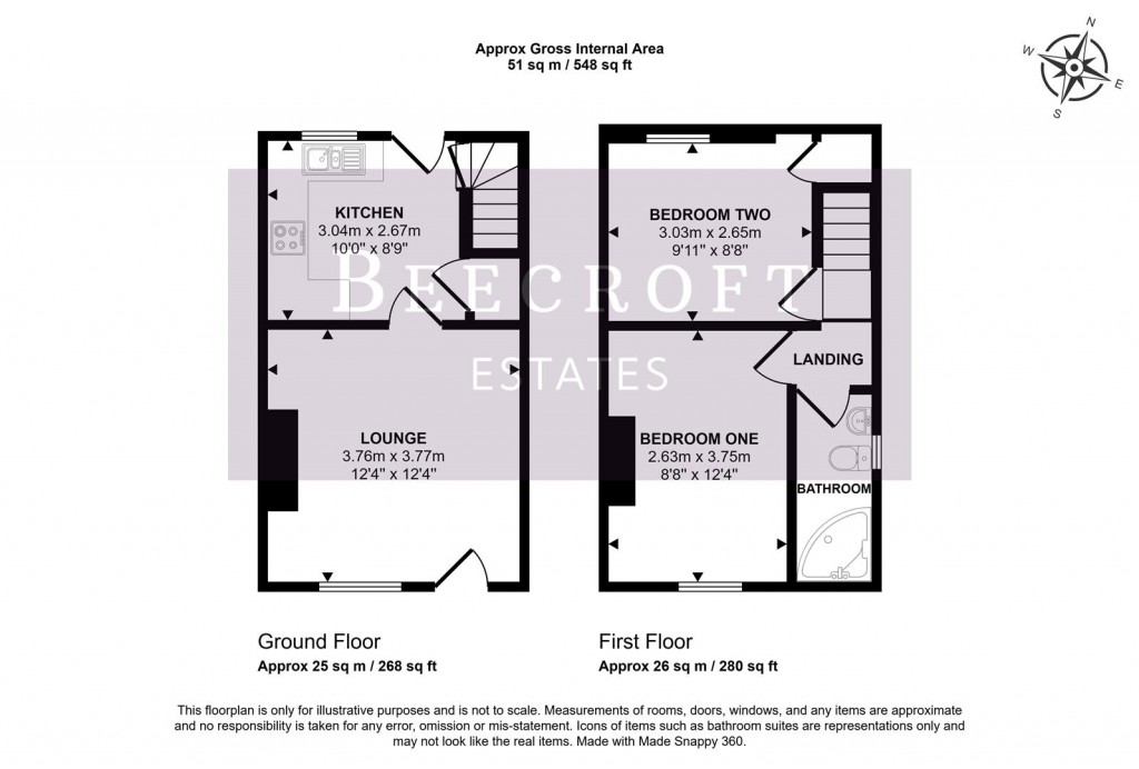 Floorplans For Melville Street, Wombwell, Barnsley
