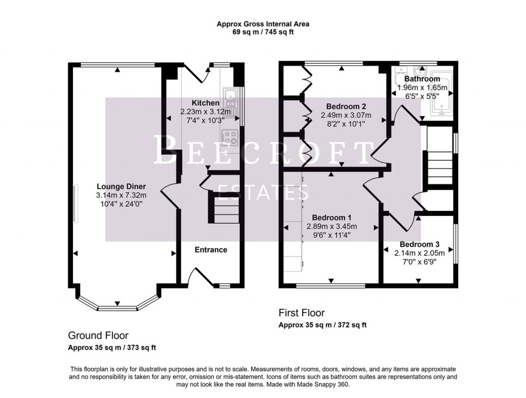 Floorplans For Meadow Drive, Chapeltown, Sheffield
